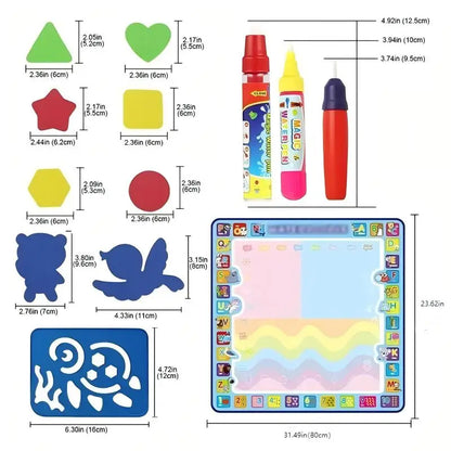 Oversized Magical Water Canvas pens Montessori Toys Learning Blanket Writing  Drawing Repeated Graffiti Painting  toy