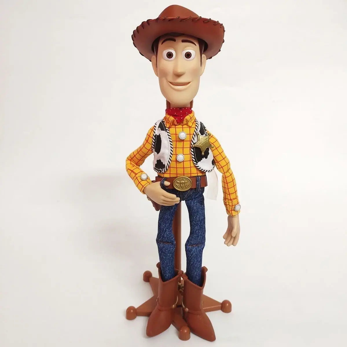 In Stock Disney Pixar Toy Story Woody Action Figures English Movie Sound Character Doll Cloth Cowboy Birthday Gift For Children