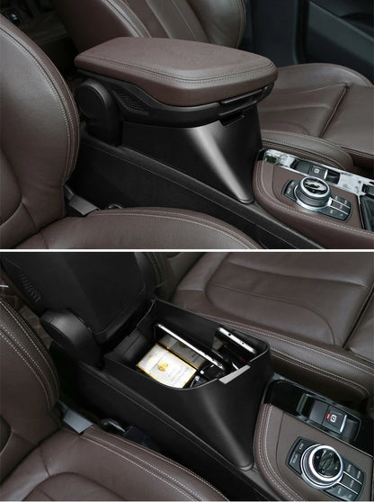LHD Car Central Seat Armrest Box Console Storage Container Organizer Tray Interior For BMW X1 F48 X2 F39 2016-21 Car Accessories