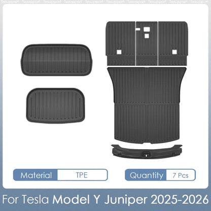 For Tesla Model Y Juniper 2026 Accessories TPE Floor Mats Cargo Liner Waterproof Trunk Mat for Tesla Model Y Juniper Accessories