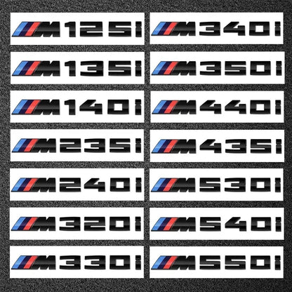 3D ABS Car Letters M Logo Sticker Rear Trunk Emblem Badge For BMW M125i M135i M140i M235i M240i M320i M330i M340i M350i M440i