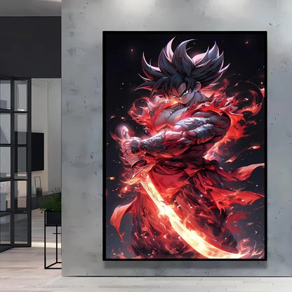 Canvas Posters Dragon Ball Goku Picture Children Gifts Home Decoration Waterproof Comics Pictures High Quality Wall Art Classic