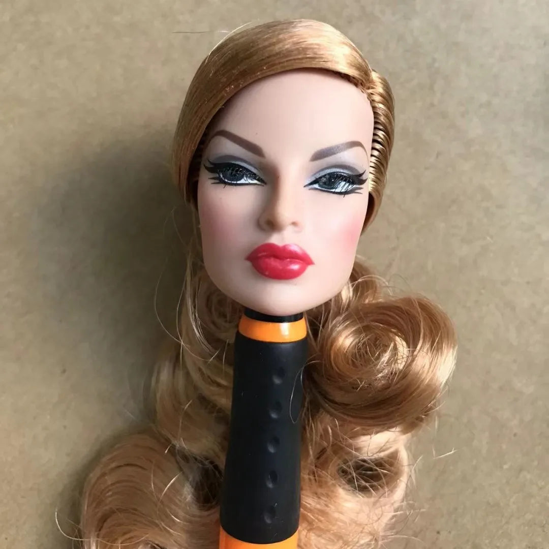 FR Rare Face Doll Heads White Brown Beige Skin Doll Figures Collection Doll Accessories Heads