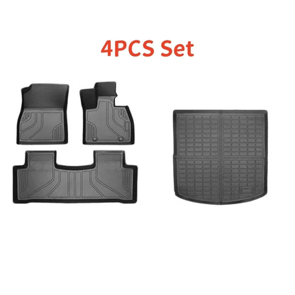 For BYD SEALION 7 2024 2025 TPE Car Floor Mats (Only RHD), All Weather Waterproof Backrest  Trunk  Frunk