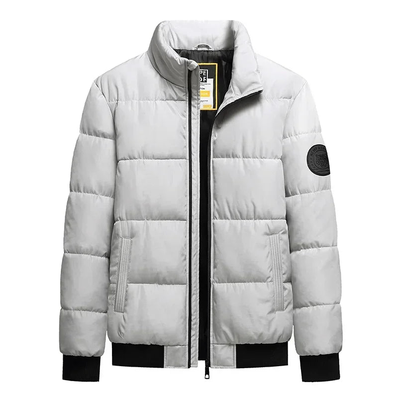 8XL Stand Collar Cotton Parkas Men Autumn Winter Thick Padding Baseball Collar Parkas Men Korean Fashion Outerwear Down Coat Man