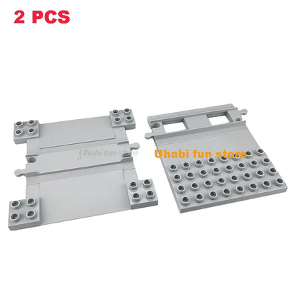 Rail Transport Big Size Building Blocks Creative Track Accessories Assemble Toys For Children Bricks Compatible City Train Set