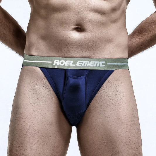 4PCSGun-bullet split underpants, venous men's triangle pants, breathable U-shaped protruding