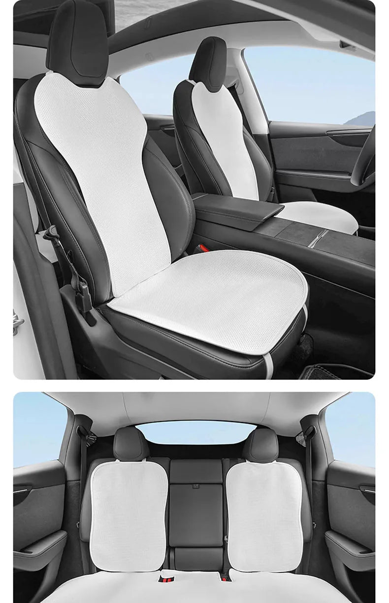 For Tesla Model Y Juniper 2025+ & 2026 Nappa Leather Seat Cushion Ventilation Comfortable Split Single Sitting Back row Set