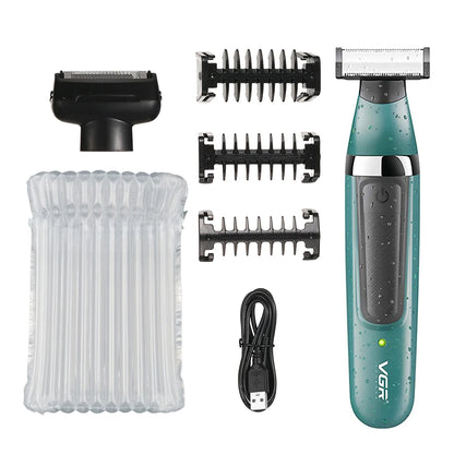 VGR 393 Double blade multi-function waterproof shaver, rechargeable beard trimmer, male hair trimmer set