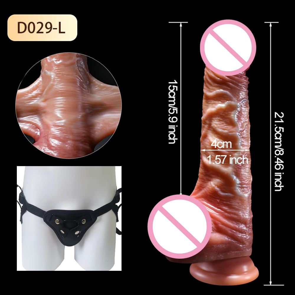 Super Realistic Dildo Sliding Foreskin Penis Penetration Anal Sex Toys Flexible Dick Dildos Sexy Adult Female Masturbation Toys