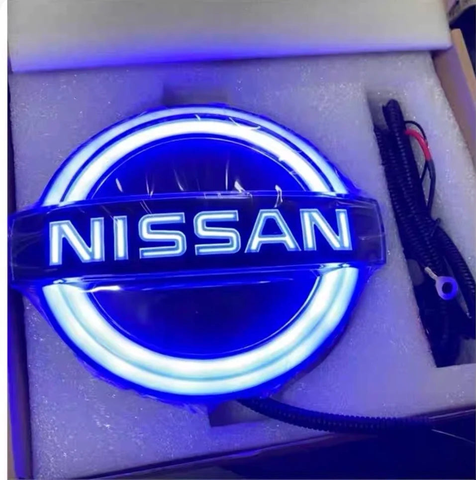 15,5-13CM or 17.5-15cm Front Grill Emblem for Nissan Patrol Sunny Teana Terra Qashqai X-Trail pathfinder juke Murano LED Emblem