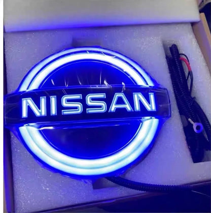 15,5-13CM or 17.5-15cm Front Grill Emblem for Nissan Patrol Sunny Teana Terra Qashqai X-Trail pathfinder juke Murano LED Emblem