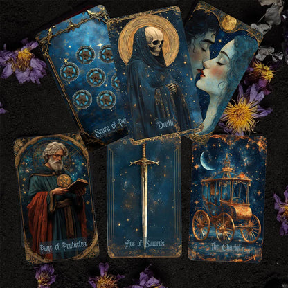 78 Cards Celestial Tarot Deck 13x8 Cm Connect with Universal Energy, Unlock Your Inner Potential Paper Manual
