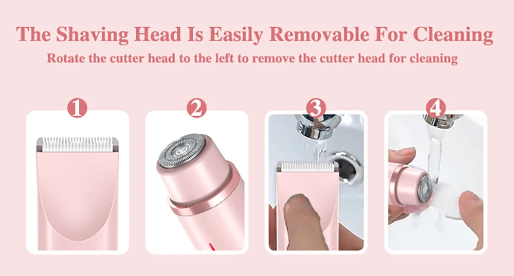 Electric Razor Woman Shaver Painless Mustache Epilator Leg Bikini Body Hair Trimmer for Women Facial Epilator Hair Remover