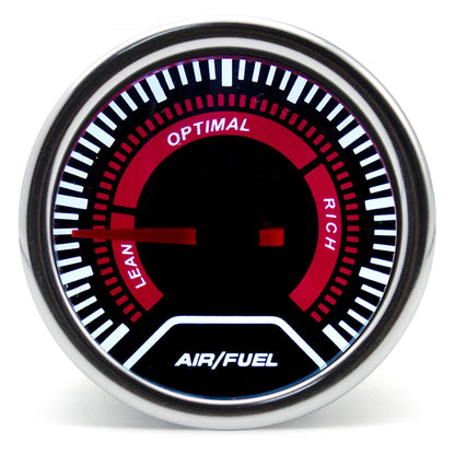 52mm Racing Gauge 12V LED Smoke Len -1~0~2 BAR Turbo Boost Water Temperature Oil Pressure Voltmeter Air Fuel Ratio Meter For 12V