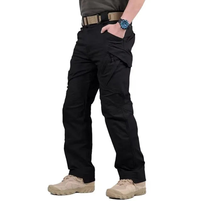 Mens Waterproof Cargo Pants Elastic Multiple Pocket Male Trousers Outdoor Joggers Pant Plus Size Tactical Hiking Pants