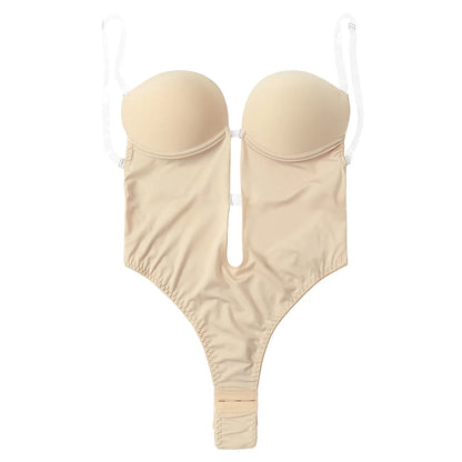 Europe The United States Shapewear Invisible Shoulder Strap Bra Set Adjustment Underwear Sexy Backless Triangle Body Shapewear