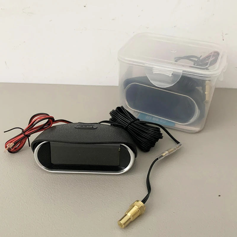 HQ Water Temperature Sensor Head Joint Sensor Radiator Adapter 1/8NPT 12V 24V Digital Water Temperature Gauge Voltmeter
