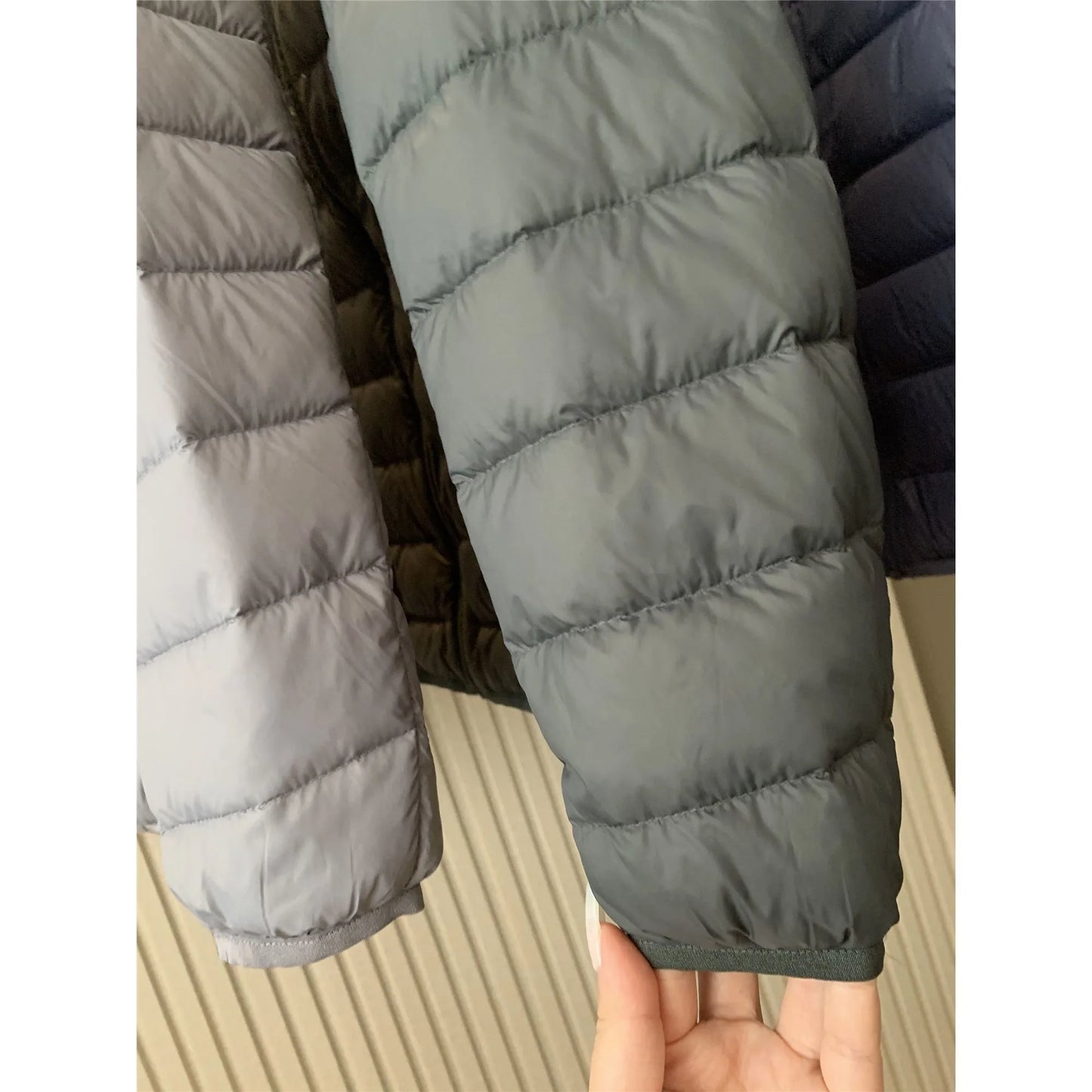 Ultra-Value Ultra-Light 90 down Cotton Men's Stand Collar Warm Coat Standard Fit Short Style Spring Youth Trend Bamboo Brand
