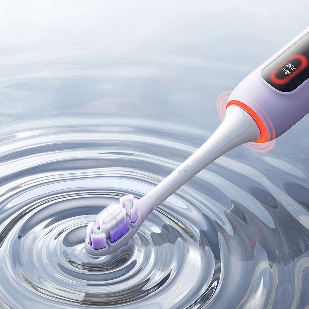 MIJIA Sonic Vibration Electric Toothbrush Pro White Gold Gift Box,Smart 4 Modes,IPX8 Waterproof,LED Screen & Travel Lock