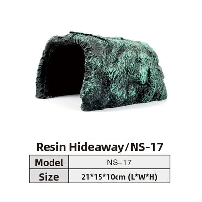 Nomoypet NS162 Rock Cave Simulation Pet Reptile Spider Turtle Sunbathing Platform Hideout Caves for Pets Reptiles Supplies