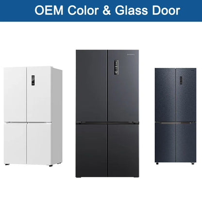 OEM storage commercial four door refrigerator, bottom freezer, household refrigerator