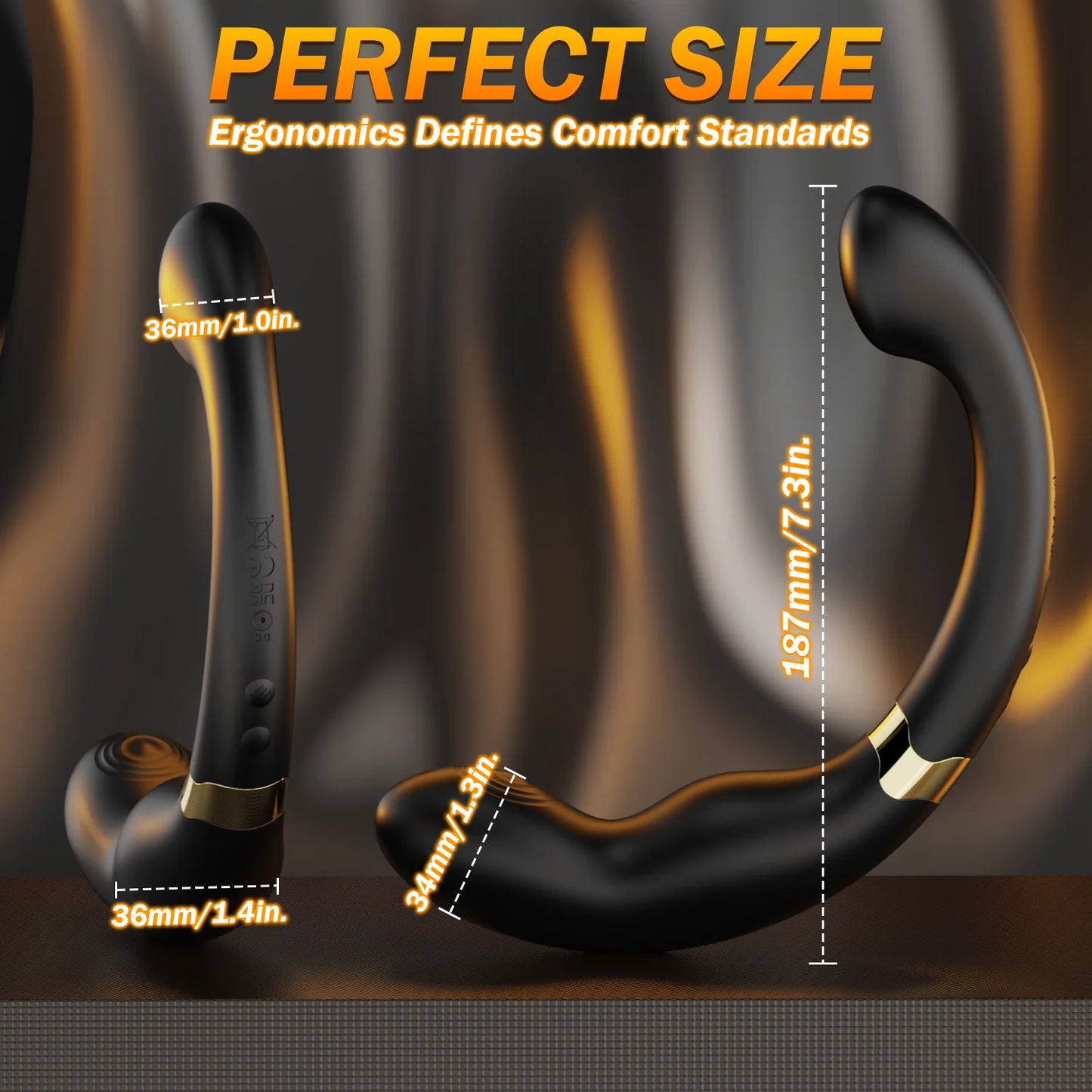 Male Anal Sex Toys Prostate Massager Vibrator for Men Gay Tapping Vibrating Curved Anal Dildo Butt Plug for Men Women Couples