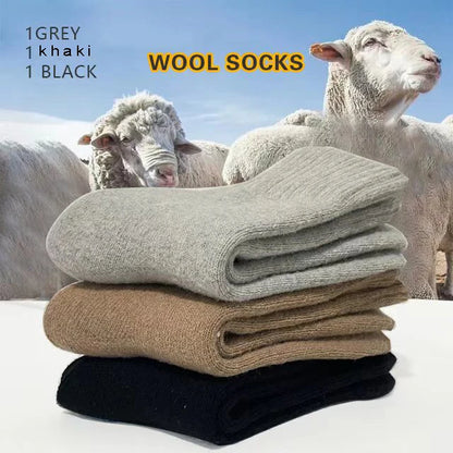 3Pairs Wool Socks Japanese And Korean style winter warm Harajuku Sock Merino Rabbit Socks Against Cold Snow Winter Warm Male Sox