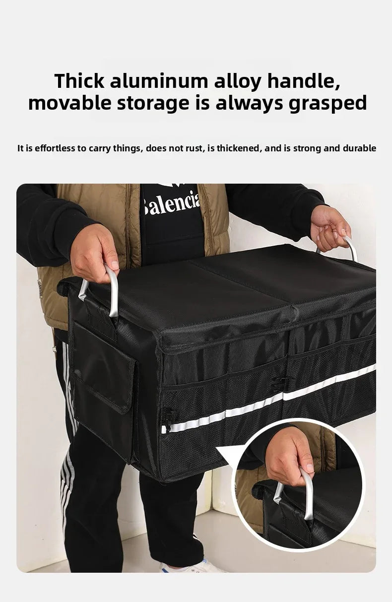Oxford Cloth Car Storage Box Trunk Storage Organizer Foldable Multifunctional Car Camping Storage Bag Storage Rack