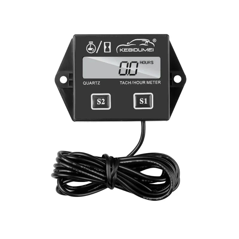 Digital Motor Speedmeter – Engine Hour Meter Tachometer Gauge, RPM LCD Display for Gasoline 2 Stroke 4 Stroke