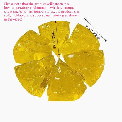 Squishy Honey Cheese Square Fidgets Toys Super Soft Mochi Cheese Squeeze Toy Funny Anti-stress Sensory Toy for Adults Gifts