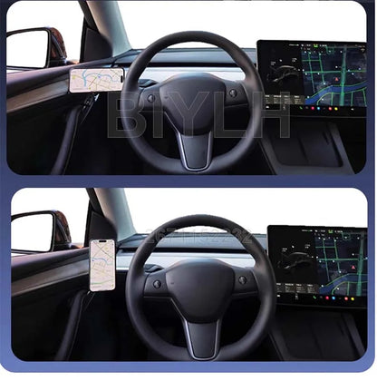 Car Metal Mobile Phone Holder For Tesla MODEL Y Model 3 Highland 2025 Powerful Magnetic Door Side Mobile Phone Holder Accessorie