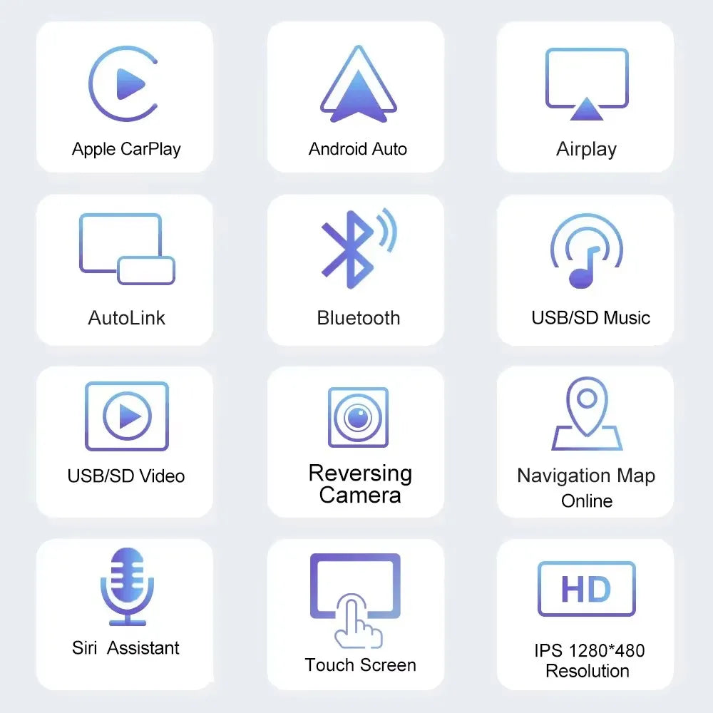 LEHX 6.9 Inch 1DIN Universal MP5 Car Radio Support Wireless Carplay Android AUTO AUX IPS Touch Screen Multimedia Video Player