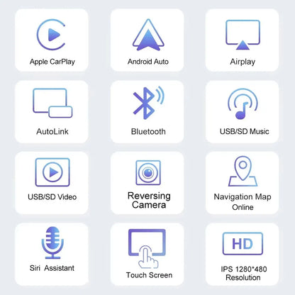 LEHX 6.9 Inch 1DIN Universal MP5 Car Radio Support Wireless Carplay Android AUTO AUX IPS Touch Screen Multimedia Video Player
