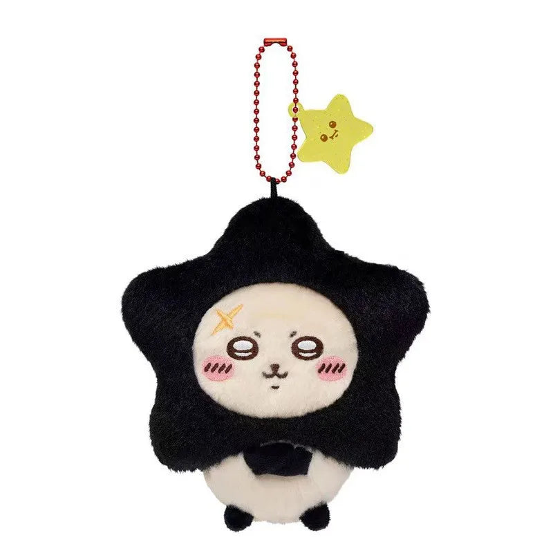 Jhiikawas Wish Star Series Plush Keychain Cute Usagi Hachiware Jiikawa & Friends Anime Pendant, Kawaii Bag Charm for Fans