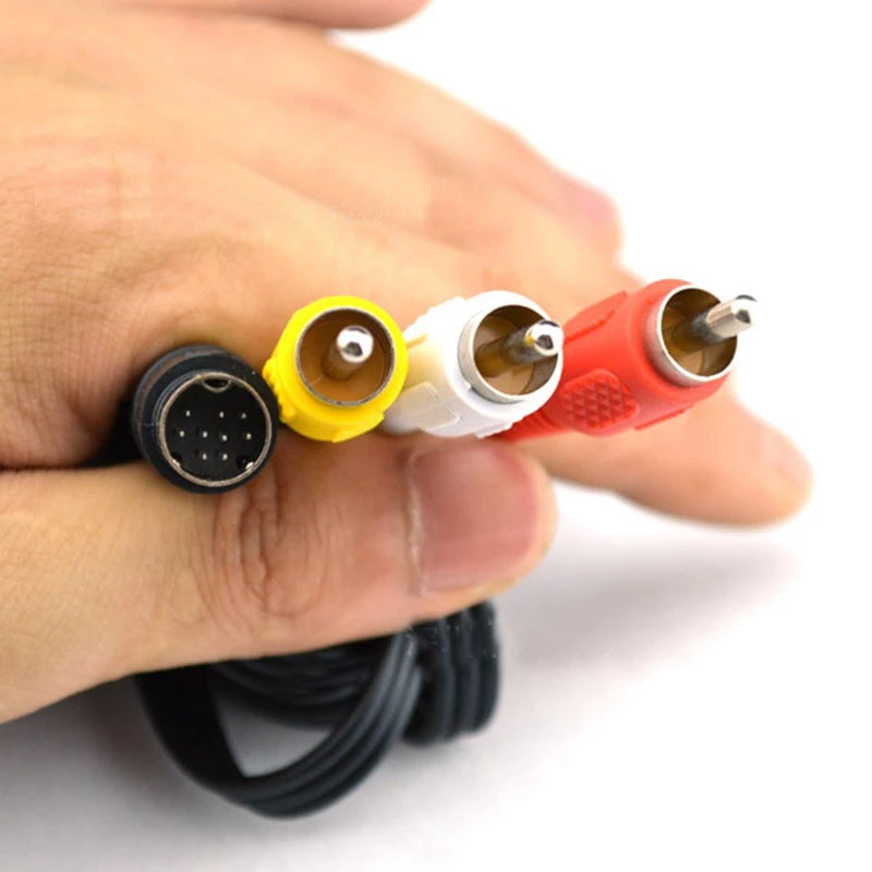 1.8m AV Cable for SEGA Genesis II III/MD 2/3 Wire Audio Video 3RCA to 9pin Cable for Mega Drive Extension Cord