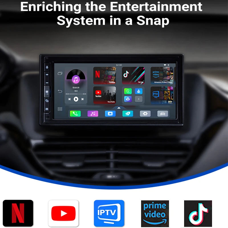 Ottocast Play2video Pro Ai Box Wireless CarPlay Android Auto Adapter Built in Youtube Netflix for Car with Wired Carplay