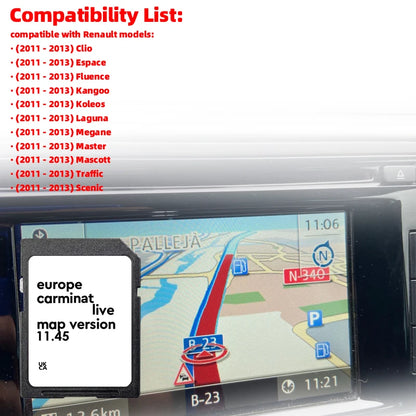Update Europe 2025 Maps 8GB for Renault Megane Clio Laguna Car Navigation Carminal Live 11.45 Sat Nav Part 8201756572 SD Card