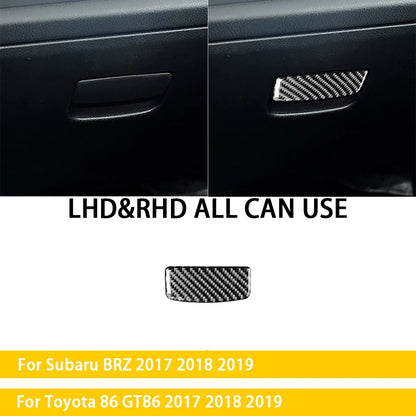 For Subaru BRZ Toyota 86 GT86 2017 2018 2019 Carbon Fiber Car Accessories Gear Shift Cup Holder Air Conditioning Trim Sticker