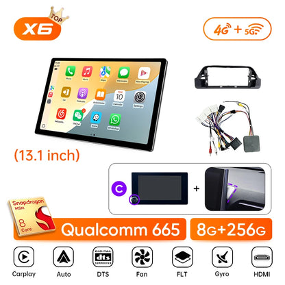 Ainavi 13.1 Inch For Toyota RAV4 2019 2020 2021 2023 2025 XA50 2K HDMI Car Radio CarPlay Android Auto Player 4G Car Multimedia