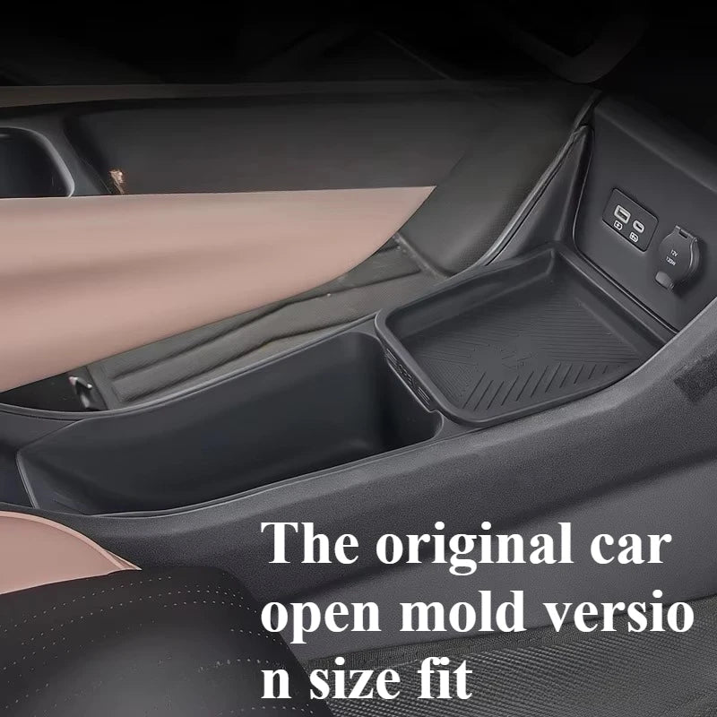 Double Storage Storage Box For BYD Seagull Central Control Storage Box Armrest  Silicone Interior Supplies Silent Car Accessorie