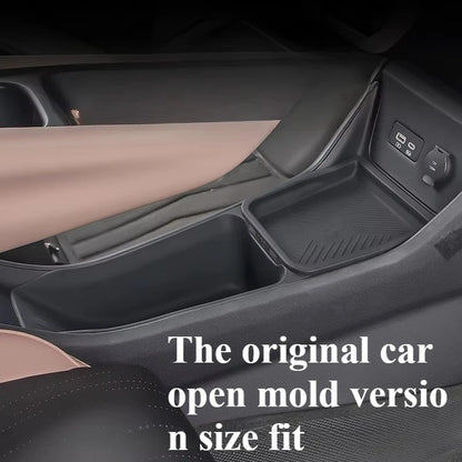 Double Storage Storage Box For BYD Seagull Central Control Storage Box Armrest  Silicone Interior Supplies Silent Car Accessorie