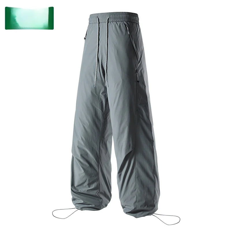 Thickened down Trousers for Men And Women Warmth Outdoor Casual Straight Leg Long Pants Duck Feather Filling Winter Fashion