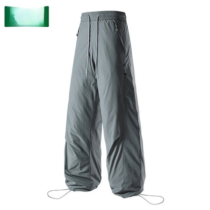 Thickened down Trousers for Men And Women Warmth Outdoor Casual Straight Leg Long Pants Duck Feather Filling Winter Fashion