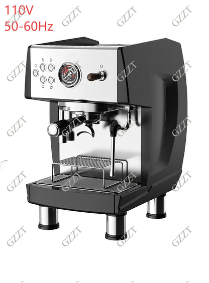 GZZT CM808 9Bar Commercial Semi-automatic Coffee Machine ULKA Pump 3 Boilers PID Temperature Control Espresso Coffee Tea Makers