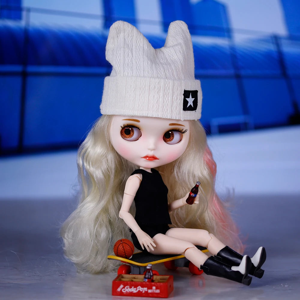 ICY DBS Blyth Doll BJD Jointed Body White Skin Matte Face Cute Set 1/6 30cm Girl Gift Anime SD