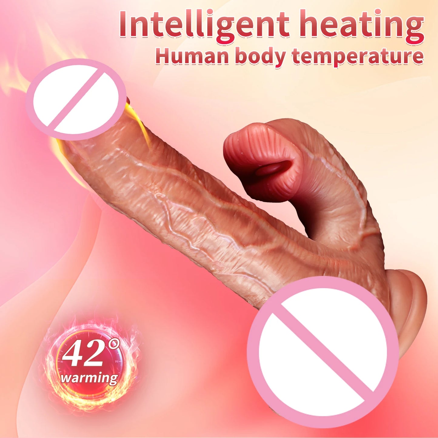 Realistic Dildo Telescopic Vibrator Remote Control Female Stimulator Big Penis Anal Plug Heating Thrusting Sex Toys for Women