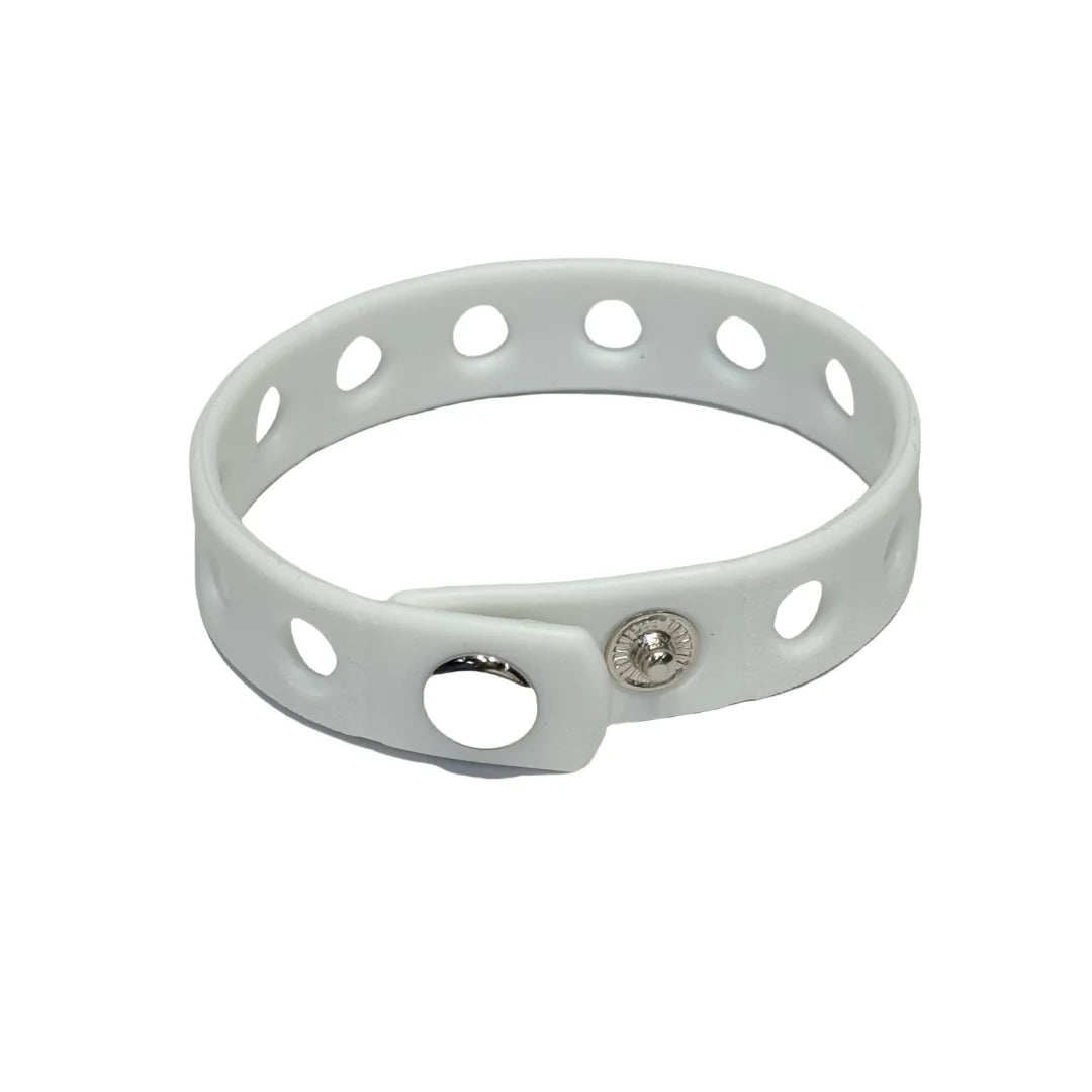 1/12/50/100PCS 21cm Silicone Flexible Holes Fit Shoe Charms Wrist Band Bracelet Sports Casual Bangle For Watches Decorations