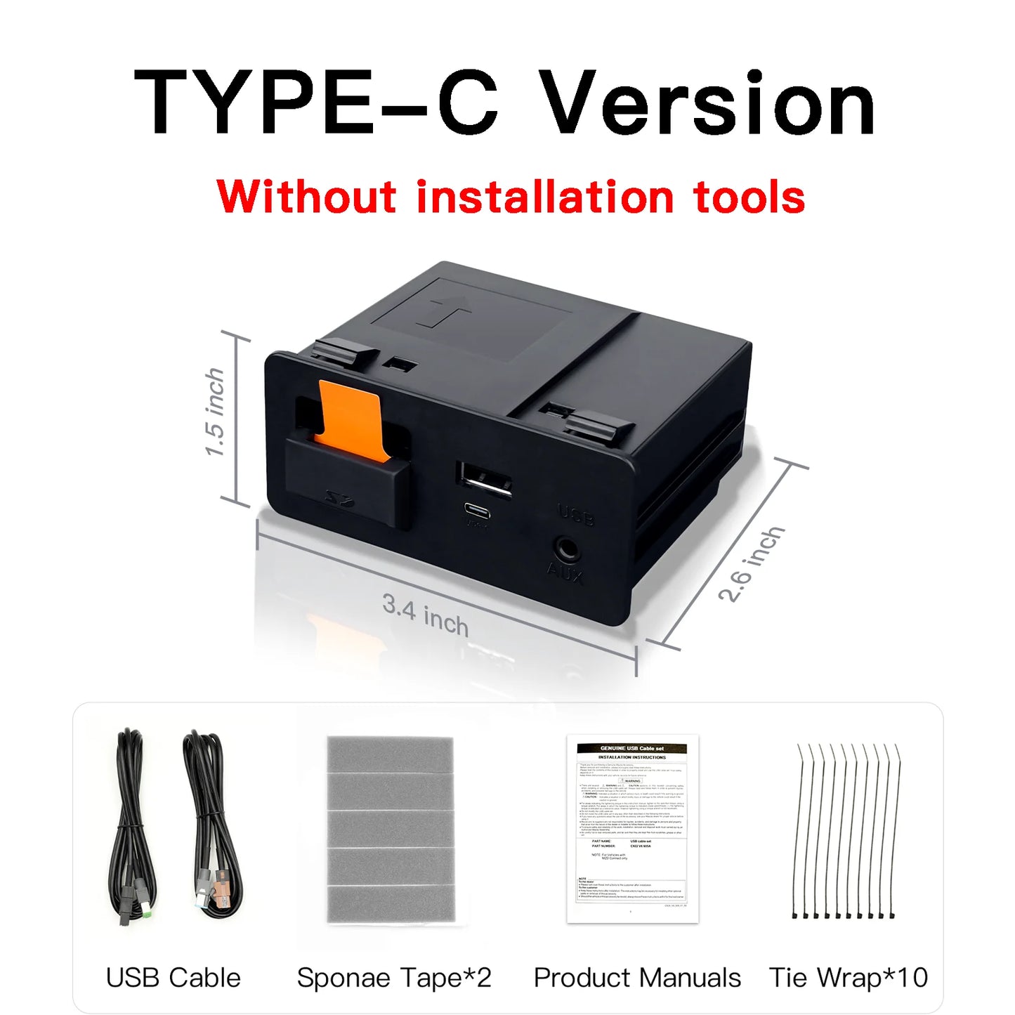 Wired or Wireless carplay Android auto type-c Adapter For Retrofit Mazda 2 3 6 CX3 CX5 CX8 CX9 MX5 USB HUB unit TK78669U0C Kit