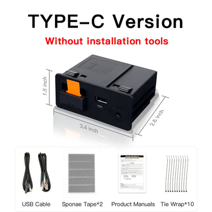 Wired or Wireless carplay Android auto type-c Adapter For Retrofit Mazda 2 3 6 CX3 CX5 CX8 CX9 MX5 USB HUB unit TK78669U0C Kit